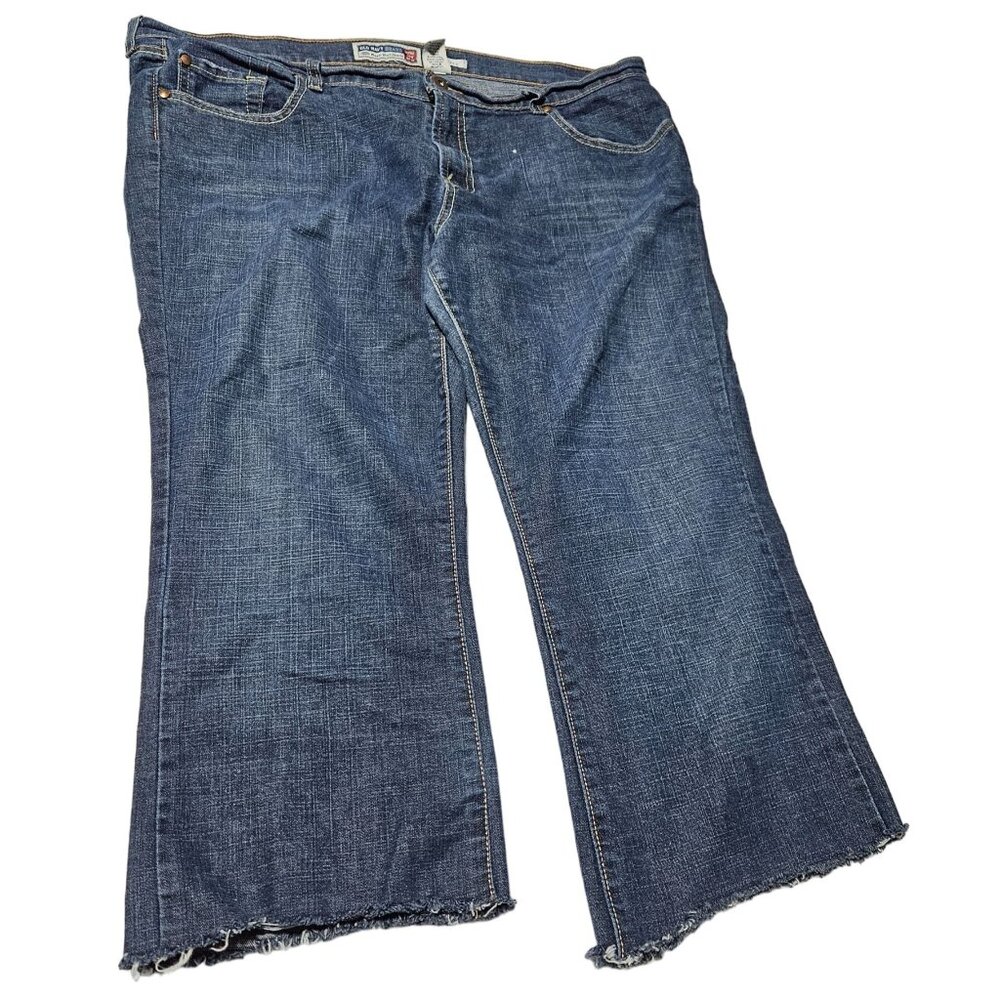 Old Navy Cut Off Capri Jeans Womens Size 18 Low Waist Medium Wash Denim Pants
